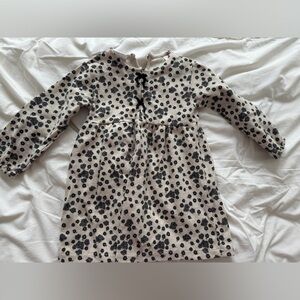 Zara Cream and Black flower dress